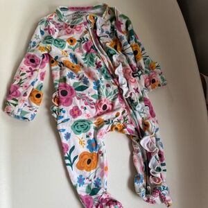 Caden Lane Newborn Zipper Footie Pajamas
